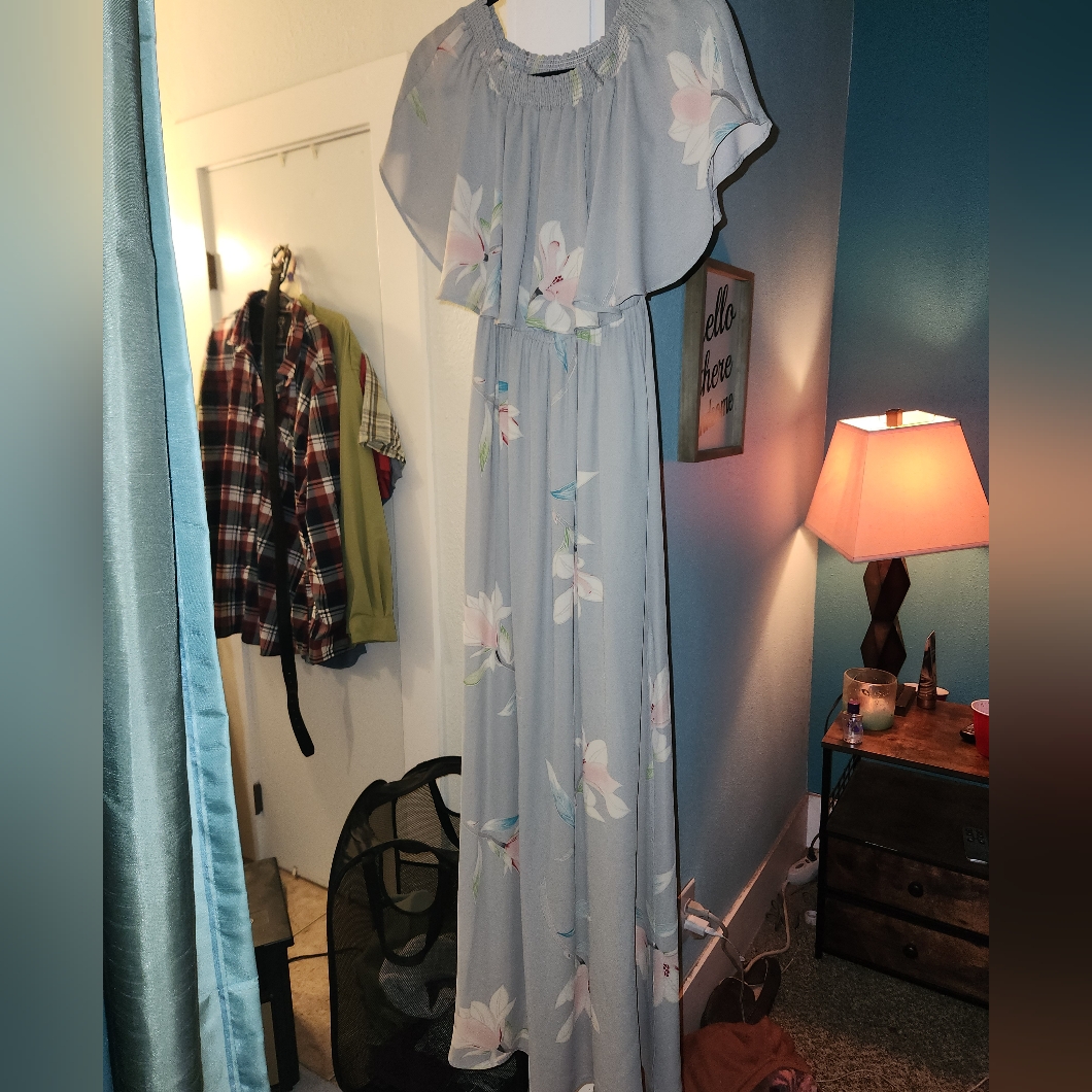 Nwot Show Me Your Mumu Grey Floral Print Dress